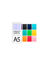 CUADERNO ESP. JOLLY A5 T.FORRADA 5MM 5B 6T.140H.75GR. SURT *74840 2