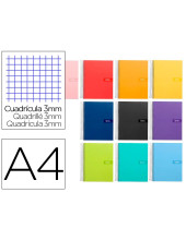 CUADERNO ESP. CRAFTY A4 T.FORRADA 3MM 80H. 90GR. COL.SURT.*33074