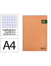 CUADERNO ESP. ECOUSE FL. T.CARTON RECICLADO KRAFT 4MM 80H. 60GR.