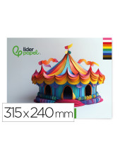 BLOC LIDERPAPEL MANUALIDADES 240X315MM CARTULINA 10H. SURT.