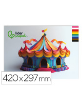 BLOC LIDERPAPEL MANUALIDADES  A3 CARTULINA 10H. 180GR. SURT.