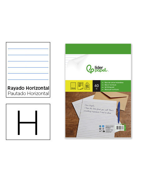 BLOC CARTAS HOLANDESA RAYADO