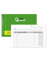 TALONARIO LIDERPAPEL MULTIUSO OCTAVO DUPLICADO APAISADO