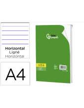BLOC NOTAS LIDERPAPEL A4 HORIZONTAL 80H. 60GR. PERFORADO