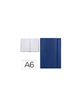 CUADERNO GRAP. LIDERPAPEL INDICE A6 4MM 120H. 70GR. AZ. C/GOMA 2