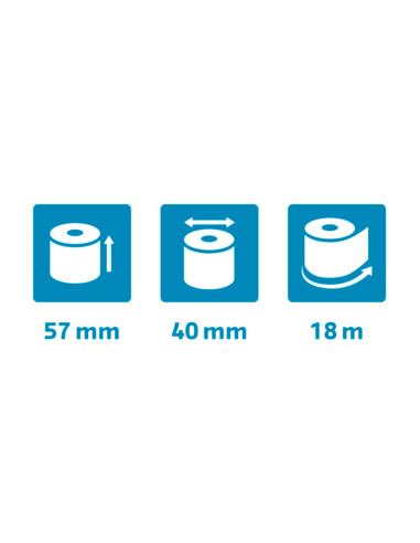 ROLLO SUMADORA EXACOMPTA SAFE CONTACT TERMICO 57MM X 40MM 52 G/M2