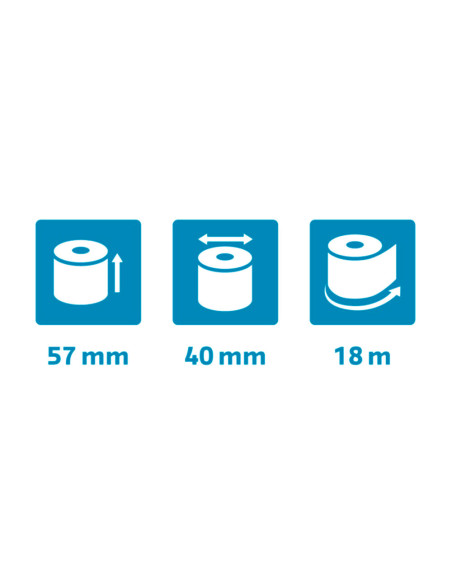 ROLLO SUMADORA EXACOMPTA SAFE CONTACT TERMICO 57MM X 40MM 52 G/M2