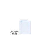 SOBRE LIDERPAPEL BOLSA BLANCO 260X360 MM SOLAPA TIRA SILICONA 250UD 2