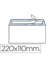 SOBRE N.2 BLANCO DIN AMERICANO 110X220MM TIRA SILICONA OPEN 500UD