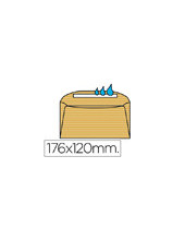 SOBRE ENGOMADO N.8 CREMA COMERCIAL NORMALIZAD 120X176MM  CAJA 500 UDS 2
