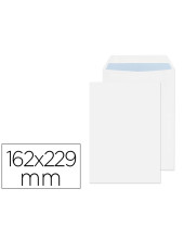 SOBRE BOLSA N.16 BLANCO C5 162X229 MM TIRA SILICONA CAJA 250 UDS.