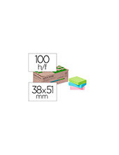 BLOC NOTAS ADH. QUITA PON Q-CON.38X51MM 100% PAPEL RECICLADO PASTELE 2