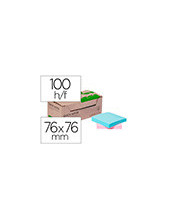 BLOC NOTAS ADH. QUITA PON Q-CON.76X76MM 100% PAPEL RECI PASTELES 2