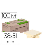 BLOC NOTAS ADH. QUITA PON Q-CON.38X51MM 100%  RECICLADO AM. CAJA CAR