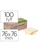BLOC NOTAS ADH. QUITA PON Q-CON.76X76MM 100% PAPEL RE AM. CAJA CARTON