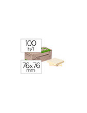 BLOC NOTAS ADH. QUITA PON Q-CON.76X76MM 100% PAPEL RE AM. CAJA CARTON 2