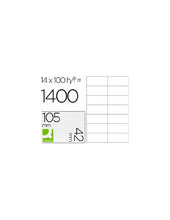 ETIQUETA ADH. Q-CON. 105X42MM 100H. 2