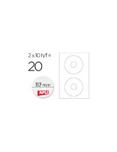ETIQUETA ADH. APLI 10603 CD-ROM 117MM 10H. 2