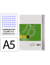 REC.DIN A5 120+20 H CUADRO 5 MM 6 TAL.SIN MARGEN BANDAS 5 COL.PAPEL 7