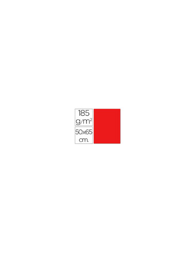 CARTULINA GUARRO ROJA 50X65 CM 185 GR
