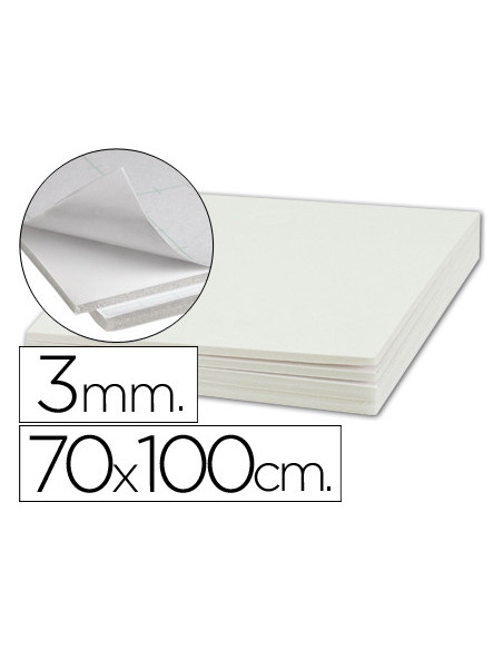 CARTON PLUMA ADH.1 CARA 70X100 CM ESPESOR 3 MM