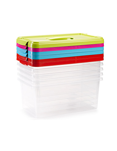 CAJA MULTIUSOS PLASTICO 10 L N 24 T.DE ASA 385X230X175 MM
