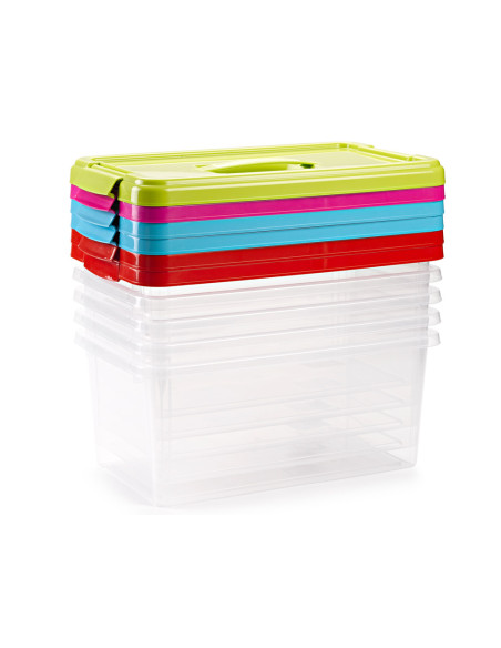 CAJA MULTIUSOS PLASTICO 10 L N 24 T.DE ASA 385X230X175 MM