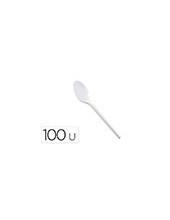 CUCHARA PLAST.BL.REUTILIZABLE PQ.DE 100 UD. 2