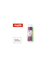 PAJITA PAPEL NUPIK RJ./BL.PAQUETE 50 UD. 2