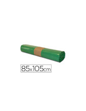 BOLSA BASURA INDUSTRIAL VERDE 85X105CM GALGA 110 ROLLO DE 10 UNIDADES 2