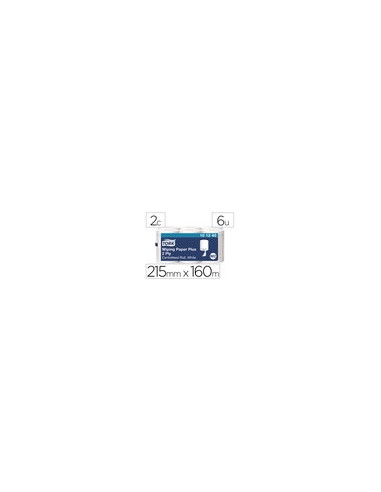 PAPEL SECAMANOS TORK EXTRA ANCHO 215MM.LARGO 160 MT 2 CAPAS M2 PQ.6UD