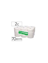PAPEL HIGIENICO JUMBO 2/C CELULOSA BLANCA MANDRIL 70MM.KF16756 2