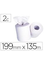 PAPEL SECAMANOS 2 CAPAS 199 MM X 135 MT MANDRIL 76 MMDIAMETRO 197 MM