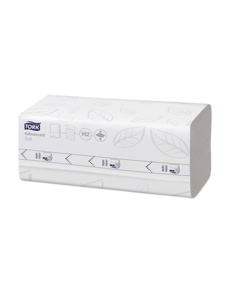 TOALLA PAPEL ENGARZADA 2 CAPAS 8,5X21,2 CM 136UD.PARA DISPENSADOR H2