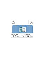 PAPEL SECAMANOS AMOOS 2 CAPAS 200MM.X 100 MT AZ. 6 ROLLOS J611001 2