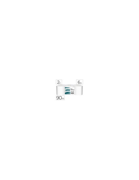 PAPEL SECAMANOS AMOOS INDUSTRIAL 2 CAPAS 32G/M2 BL.90MT.PAQ 6 ROLLOS