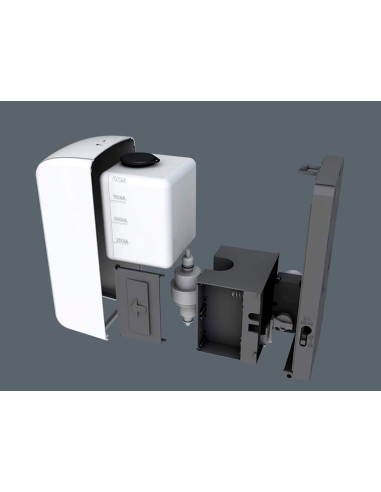 DISPENSADOR GEL Q-CON.AUTO. SENSOR Y SOPORTE METALICO 152CM 1L BL.