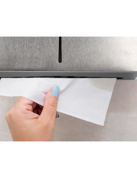 DISPENSADOR Q-CON TOALLITAS PAPEL ACERO INOXIDABLE 283x100x365 MM