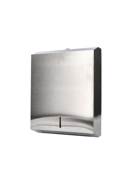 DISPENSADOR Q-CON TOALLITAS PAPEL ACERO INOXIDABLE 283x100x365 MM
