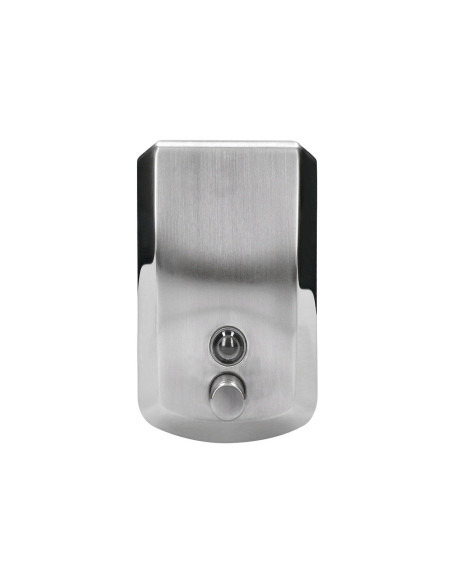 DISPENSADOR MANUAL Q-CON JABON 800 ML ACERO INOXIDABLE 178x114x56 MM