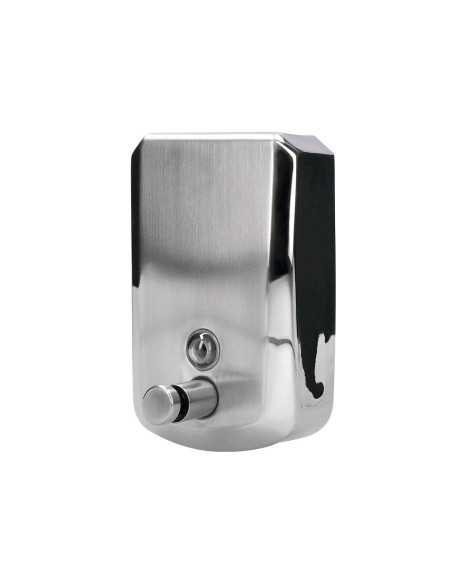 DISPENSADOR MANUAL Q-CON JABON 800 ML ACERO INOXIDABLE 178x114x56 MM