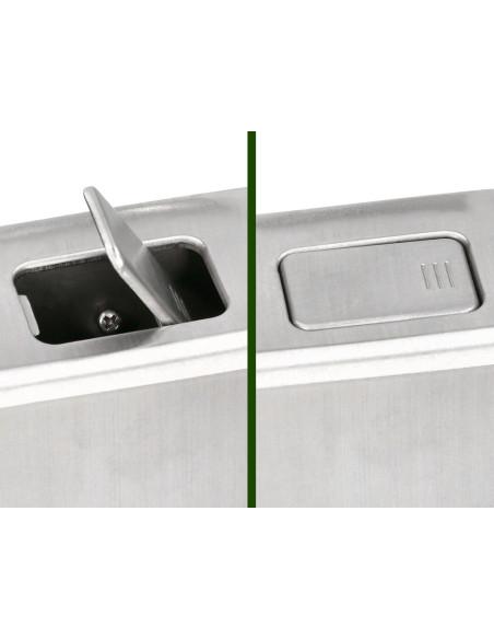 DISPENSADOR MANUAL Q-CON JABON 800 ML ACERO INOXIDABLE 178x114x56 MM