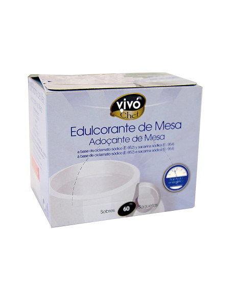 EDULCORANTE VIVOCHEF DE FACIL DISOLUCION CAJA DE 60 SOBRES 75073