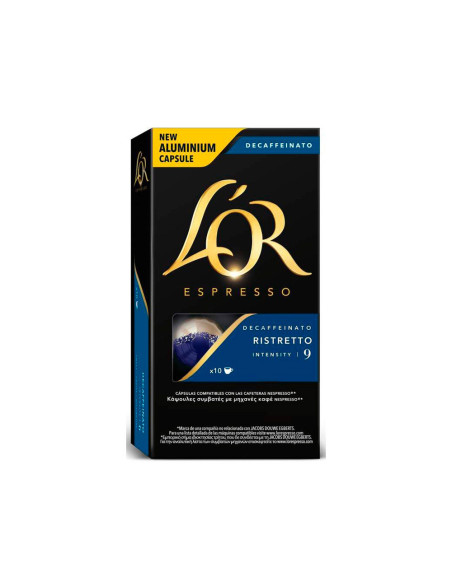 CAFE L'OR ESPRESSO DESCAFEINADO RISTRETTO  9 CAJA 10 COMP.NESPRESSO