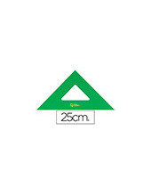 ESCUADRA 25 CM ACRILICO VERDE 2
