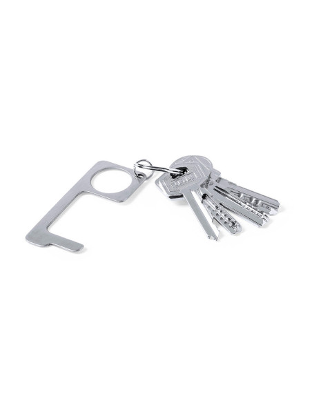 LLAVERO HIGIENICO ANTICONTACTO BIGOX ACERO INOXIDABLE 3,20X7,60 CM
