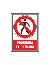 PICTOGRAMA SYSSA SEÑAL PROHIBICION PROHIBIDA ENTRADA PVC 245X345 MM