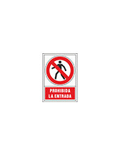 PICTOGRAMA SYSSA SEÑAL PROHIBICION PROHIBIDA ENTRADA PVC 245X345 MM 2