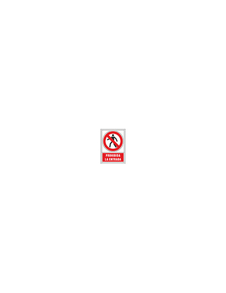 PICTOGRAMA SYSSA SEÑAL PROHIBICION PROHIBIDA ENTRADA PVC 245X345 MM