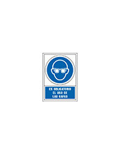 PICTO SEÑAL OBLIGATORIO USO LAS GAFAS PVC 245X345 MM 2